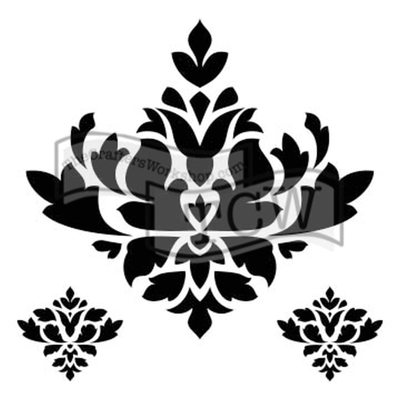 The Crafters Workshop 6x6 Stencil Brocade Decor