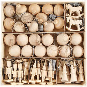 Creativ Christmas Ornaments Birch 72pcs