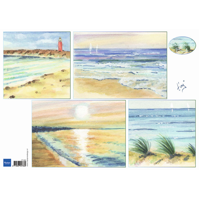 Marianne Design Tiny's Background: Beach Packs Of 10's