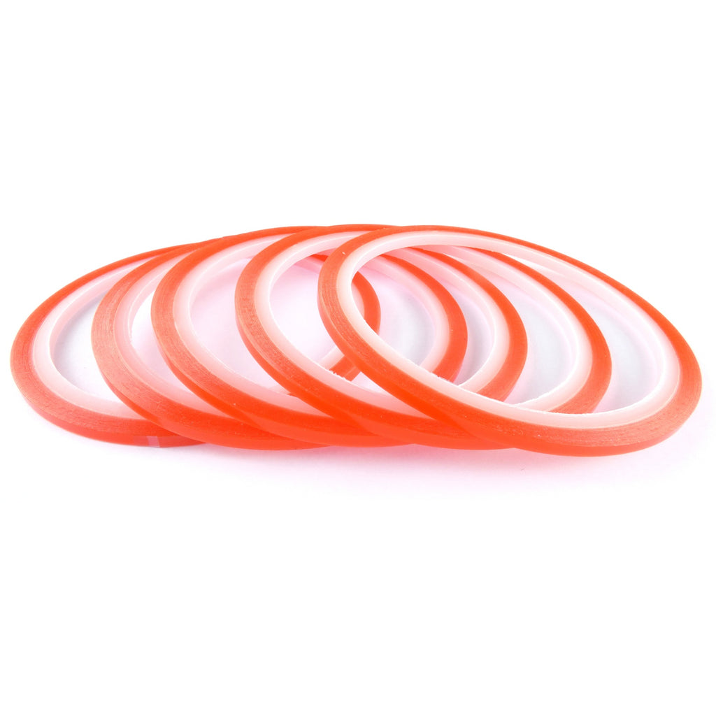 Phoenix 3mm X 5 Metre - 5 Rolls Of Sticky Red Double Sided Tape