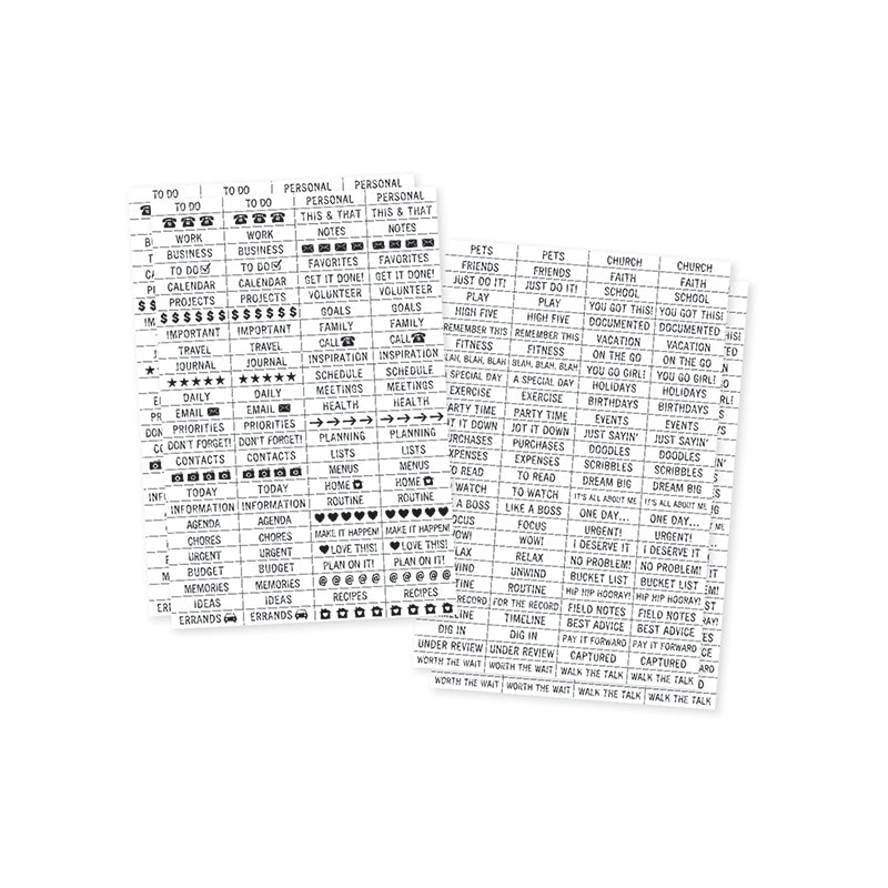 Pukka Pads Planner Essentials Clear Labels Singles