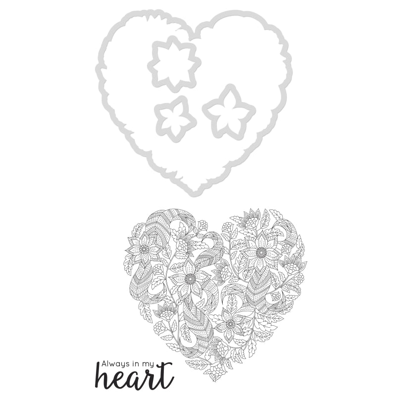Kaisercraft Decorative Die & Stamp Heart