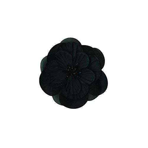 3 Inch Organza Flower Black