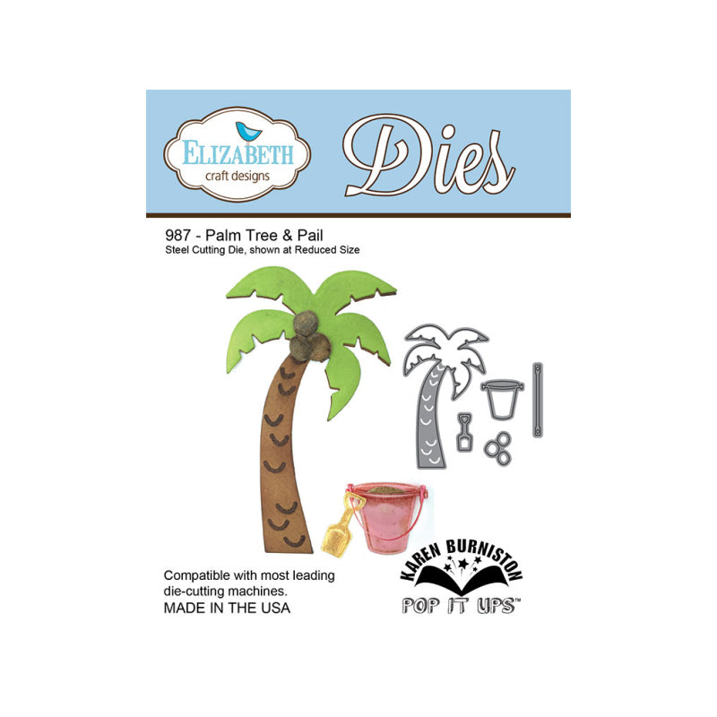 Elizabeth Craft Designs Palm Tree & Pail