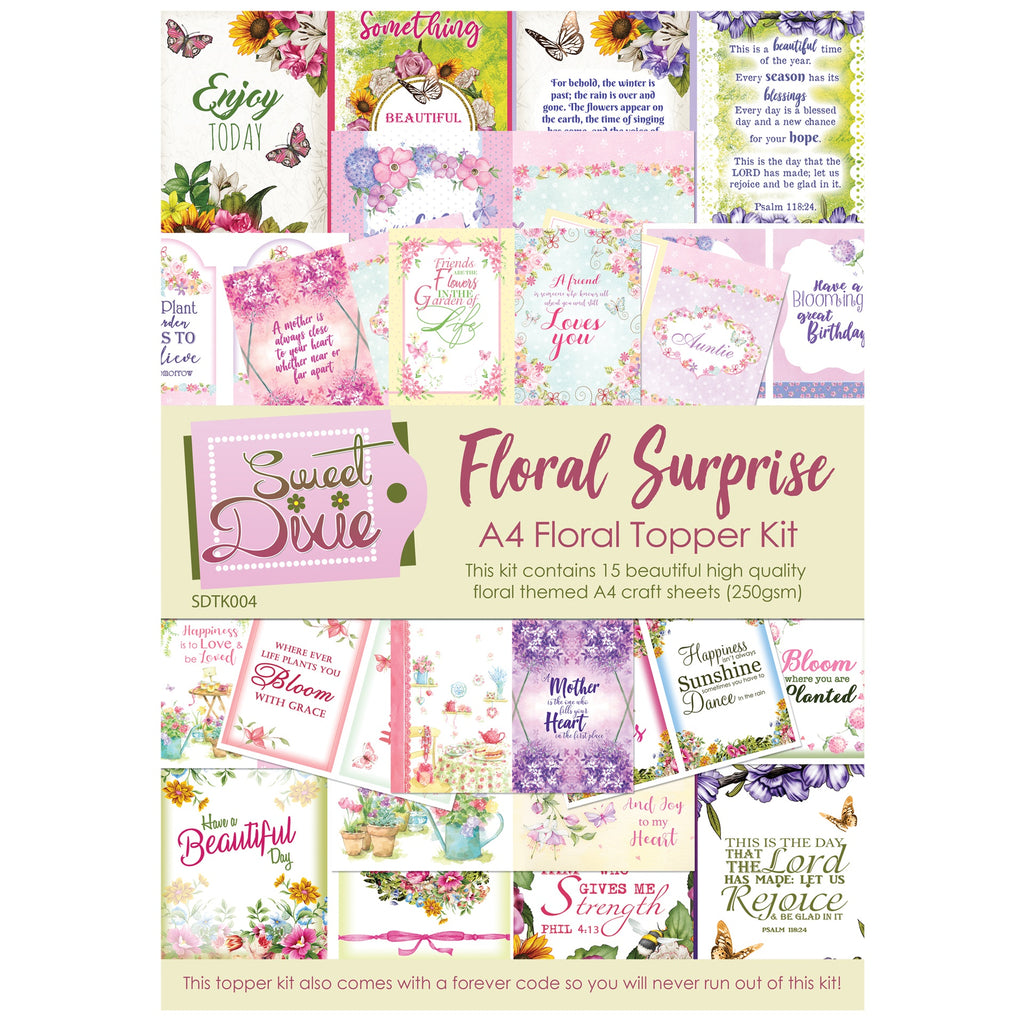 Sweet Dixie Floral Surprise Topper Kit With Forever Code