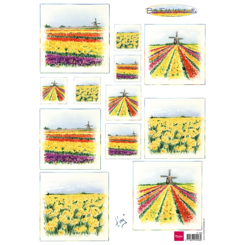 Marianne Design Bulb Fields Windmills Packs Of 10's