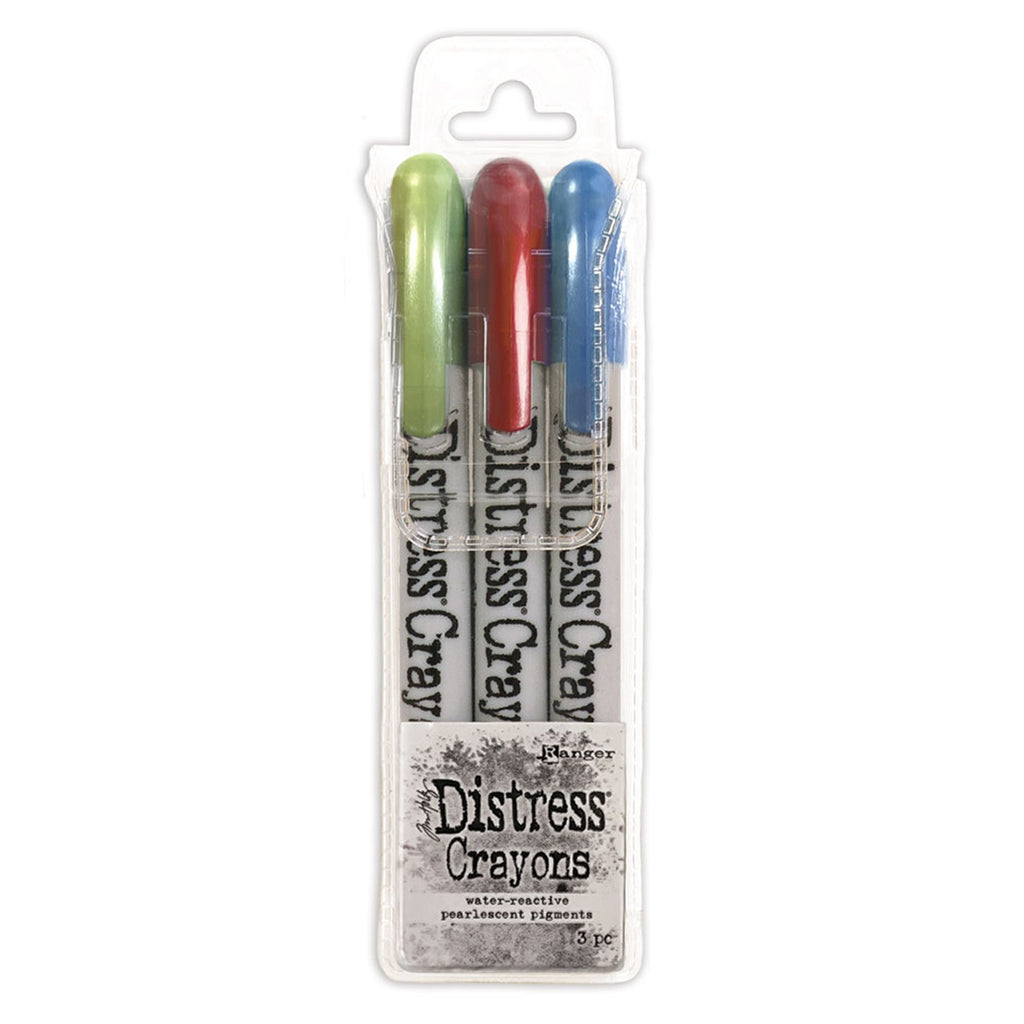 Ranger Distress Pearl Crayons Holiday Set 3