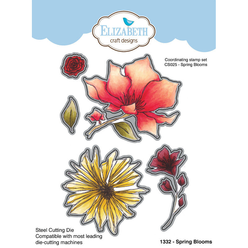 Elizabeth Craft Designs Spring Blooms Clear Stamps