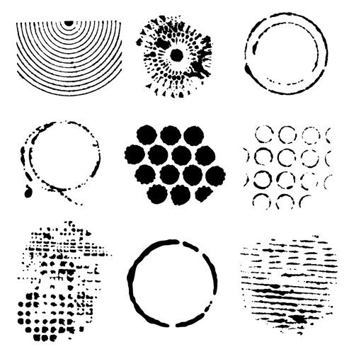 The Crafters Workshop 6x6 Stencil Well Rounded