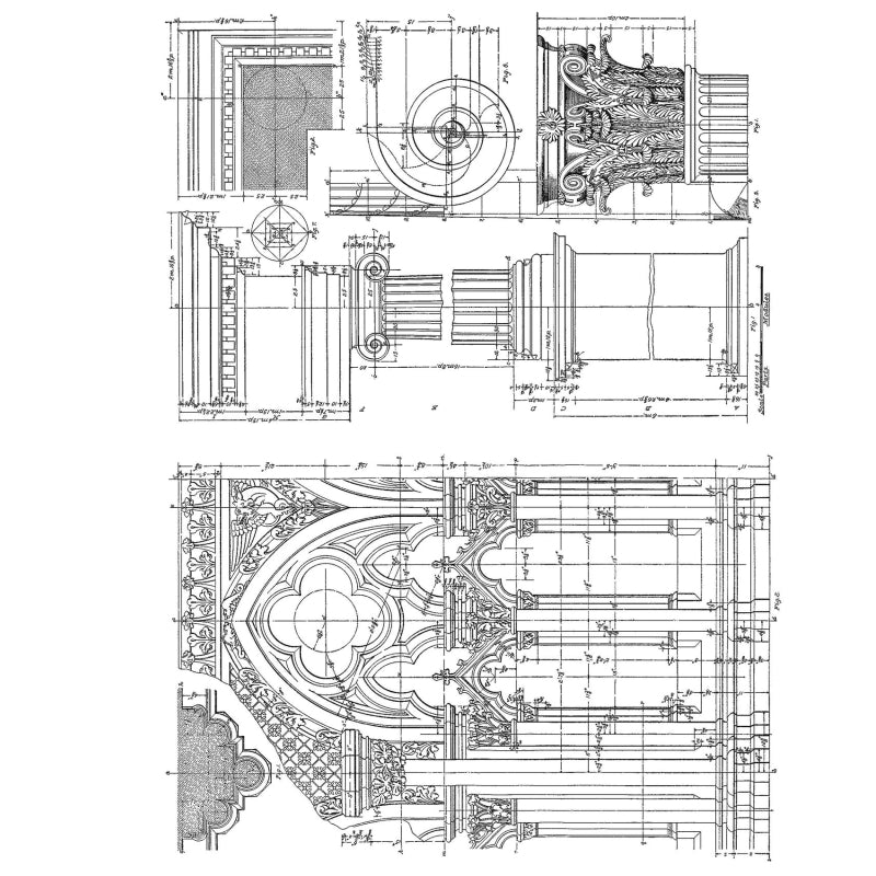 Art Gone Wild Architecture Cling Stamps
