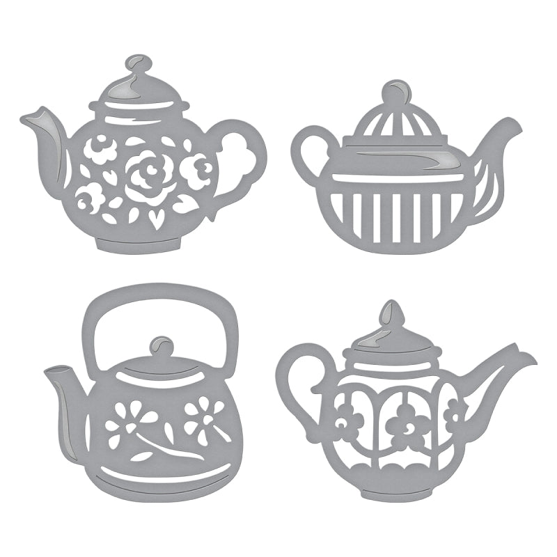 Spellbinders Tea Pots Etched Dies