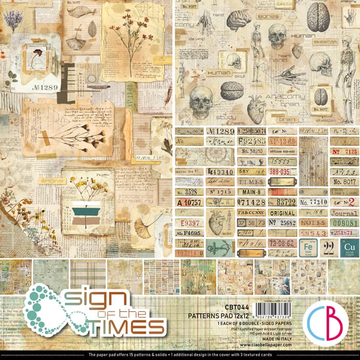 12"x12" Patterns Pad Sign Of The Times