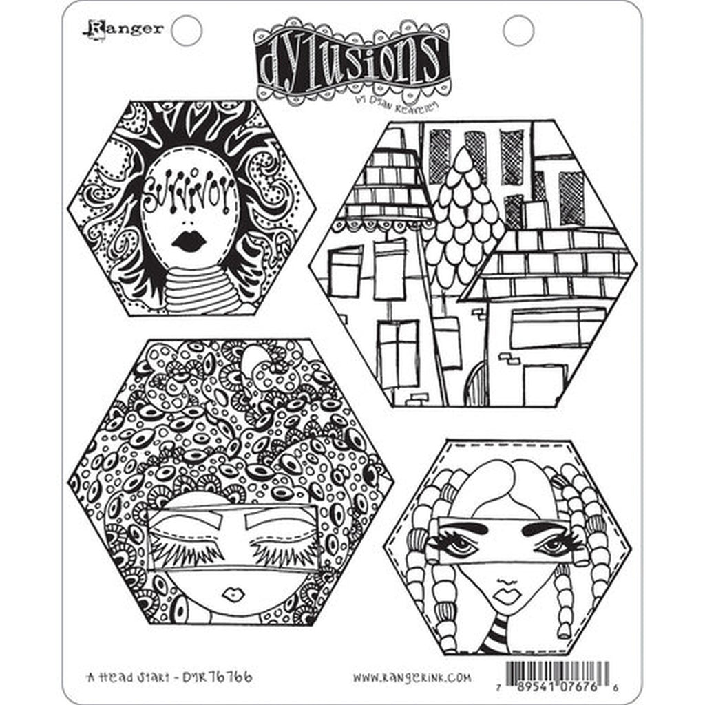 Ranger Dylusions A Head Start Dylusions Stamp