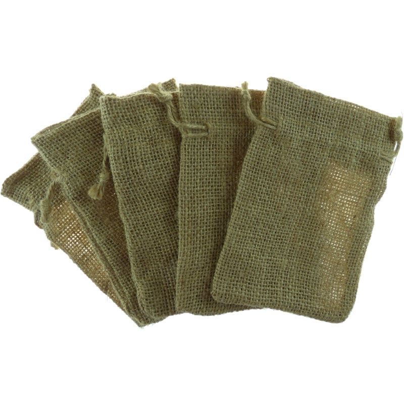 Hessian Bags 9cmx12.5cm Natural No.02 - 5 Pieces