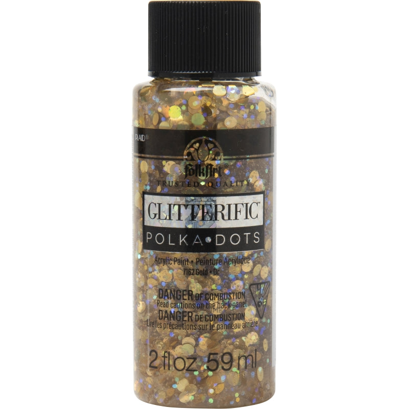 Goldfolkart Glitterific Polka Dots - 2oz