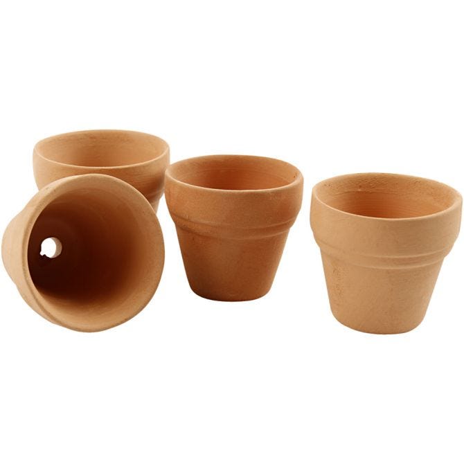 Creativ Small Terracotta Pots - 48 Pieces