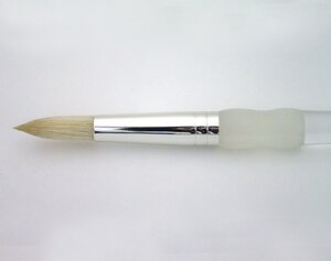 Royal Brush Company White Dry Brushing Round Soft Grip - Single