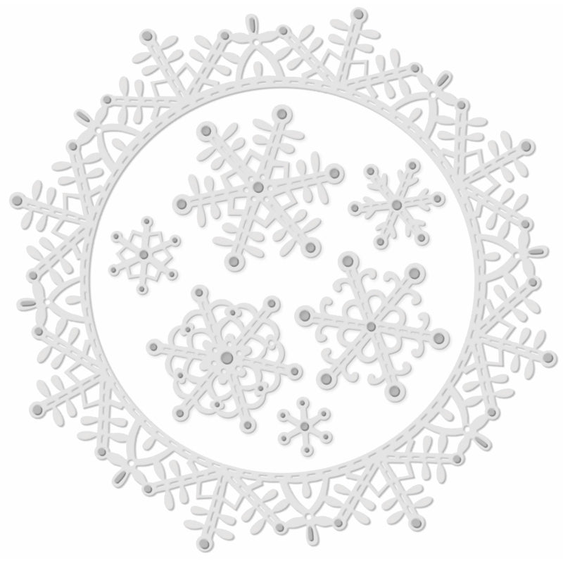 Sue Dix Snowflakes Frame Sweet Dixie Cutting Die