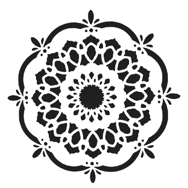 The Crafters Workshop 6x6 Stencil Hand Cut Blossom