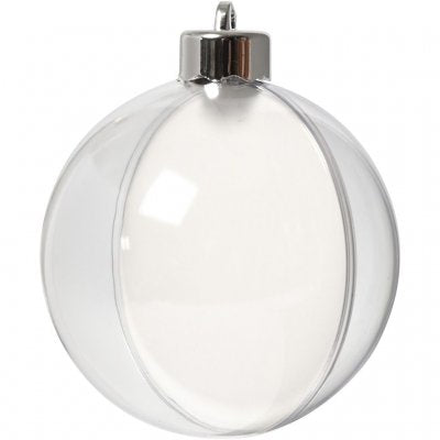 Creativ 2 Part Plastic Bauble - 8cm 5 Pack