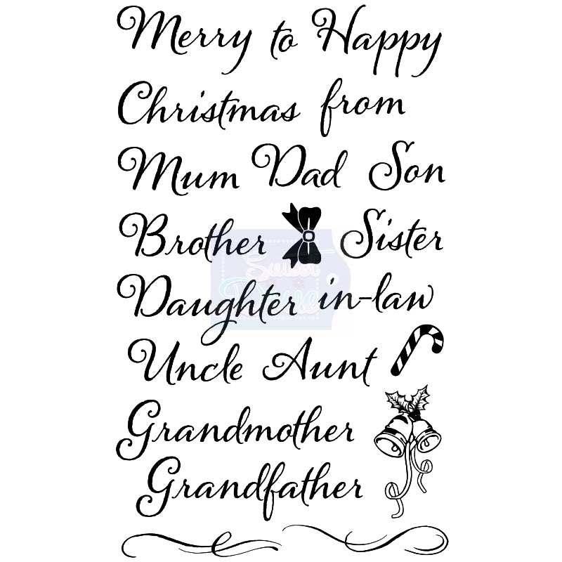 Photocentric Sharon Callis Crafts Christmas Sentiments Set 1