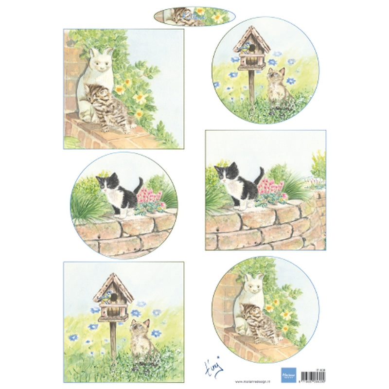 Marianne Design Tiny's Kittens Packs Of 10 Sheets