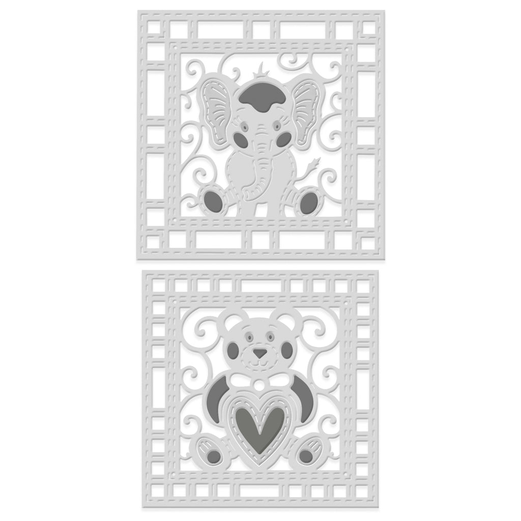 Elephant And Teddy Applique Patchwork Sweet Dixie Cutting Die