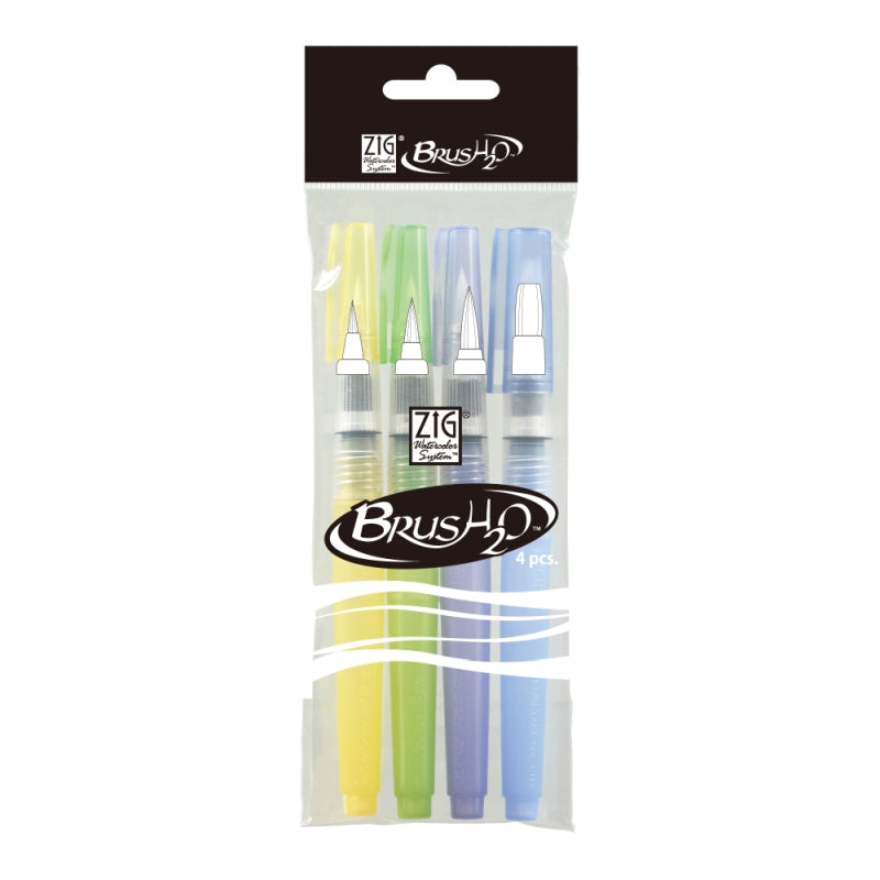 Kuretake Zig Watercolour Brush2o X4 Set4 Pieces Assorted Set