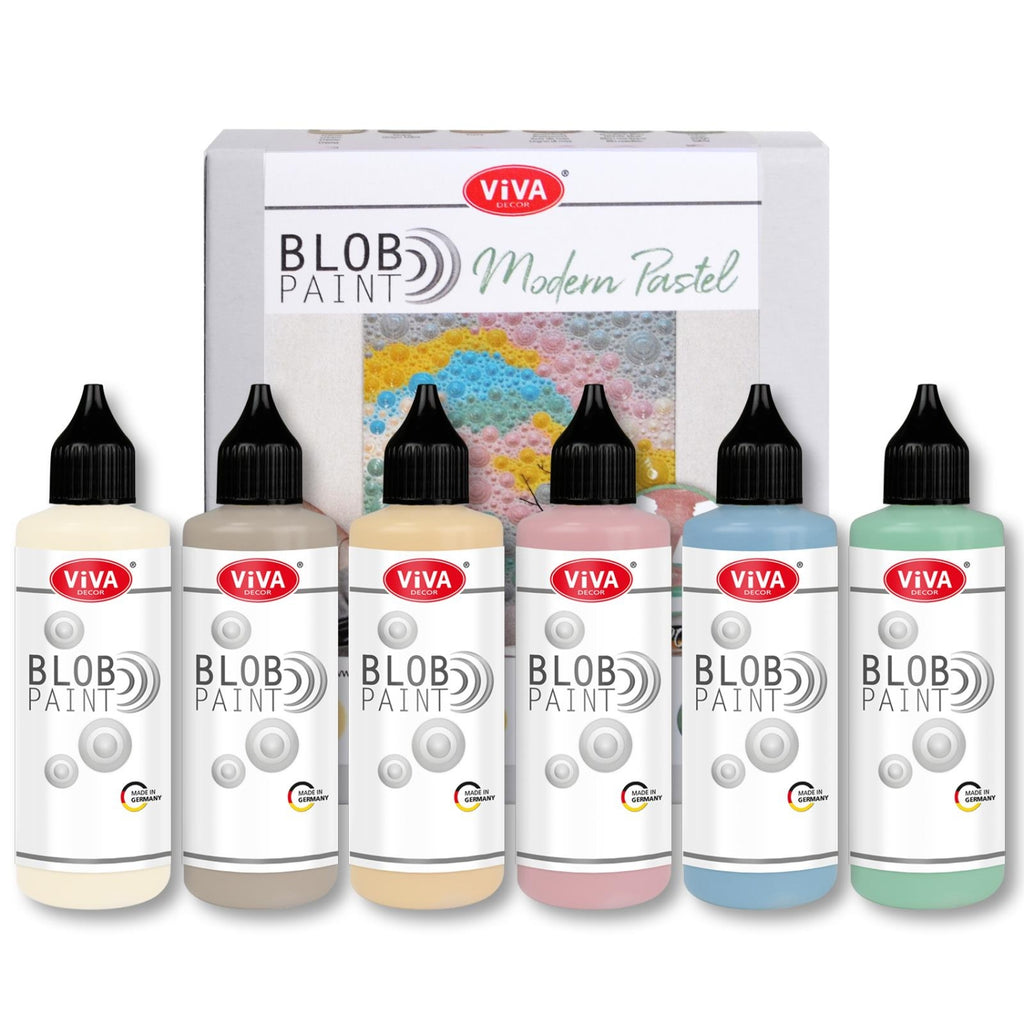 Viva Decor Blob Paint Kit Modern Pastel 6 Paints 6 X 90 Ml