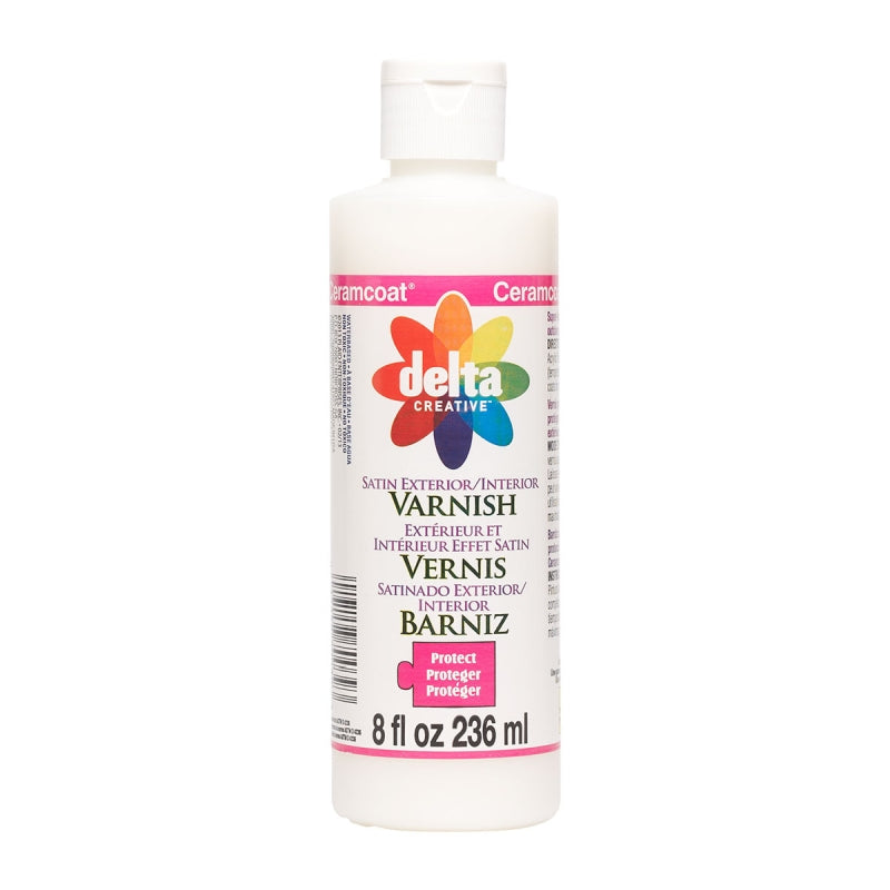 Satin Exterior/interior Varnish Delta Ceramcoat 8oz