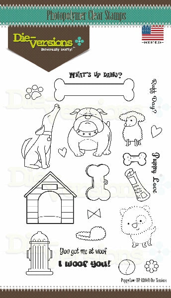 Die-Versions Puppy Love Stamps