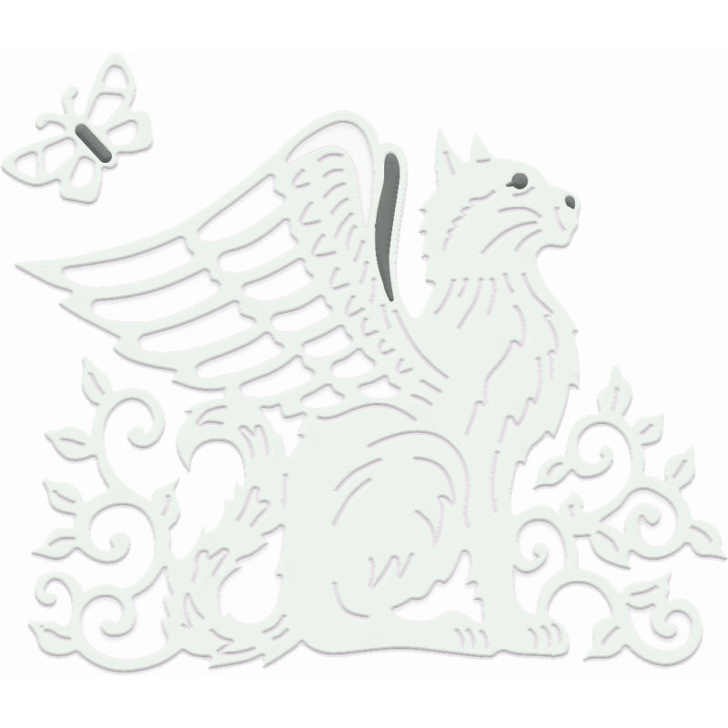 Sue Dix Winged "angel" Cat Sweet Dixie Cutting Die