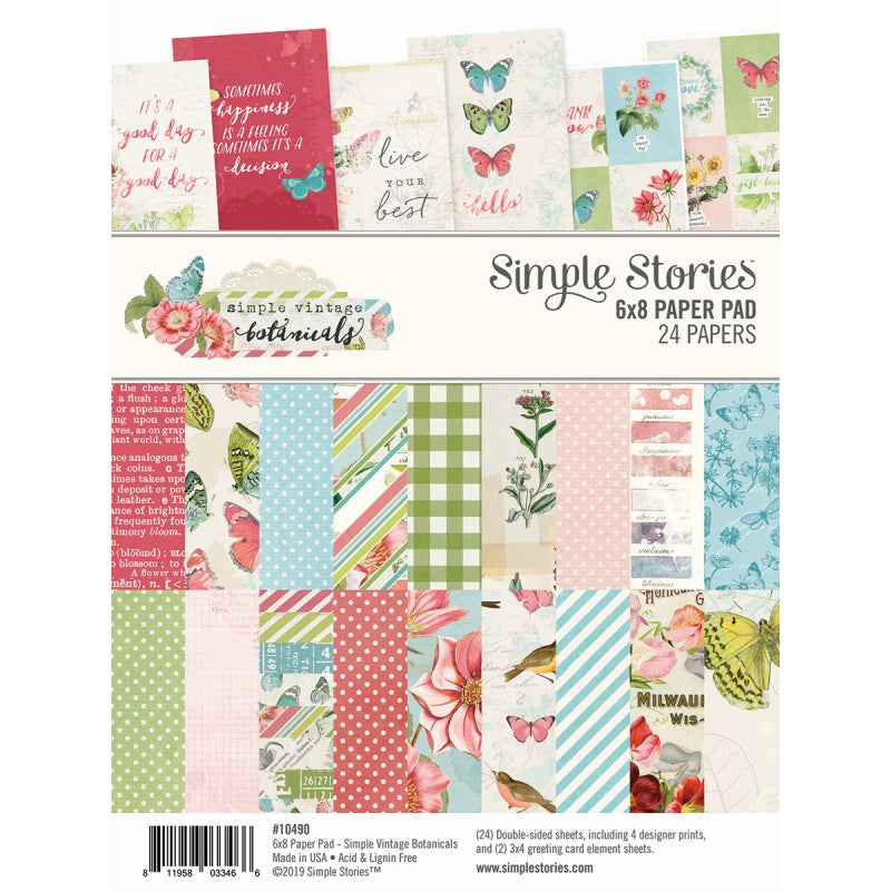 Simple Stories 6x8 Pad Vintage Botanicals
