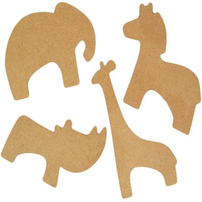 Yart Factory Ornaments - Zoo - Pack 4 Mdf