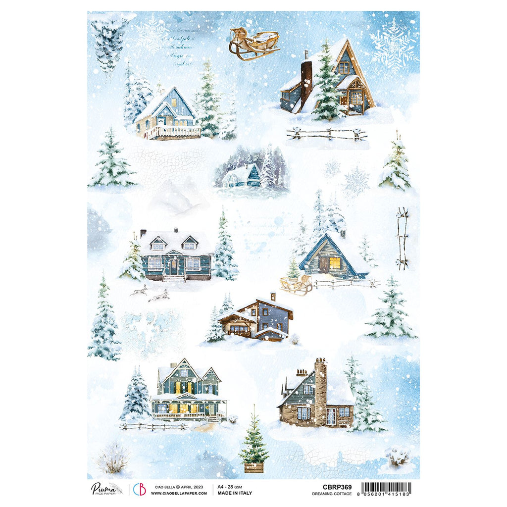 Dreaming Cottage - Ciao Bella Piuma Rice Paper A4 - 5 Pack