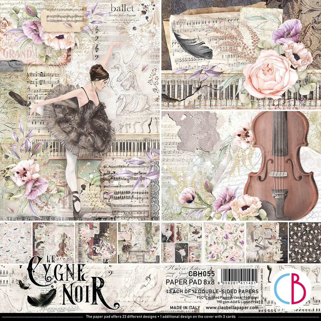 Cygne Noir (black Swan) Paper Pad 8x8 12/pack