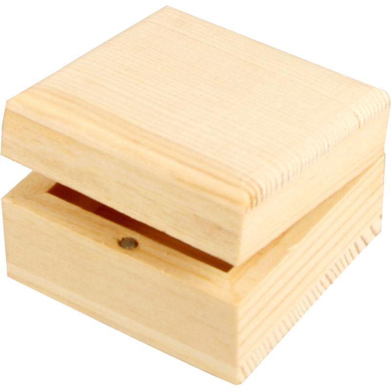Creativ Jewellery Box 6x6x3.5 Cm 1 Pc, Pine