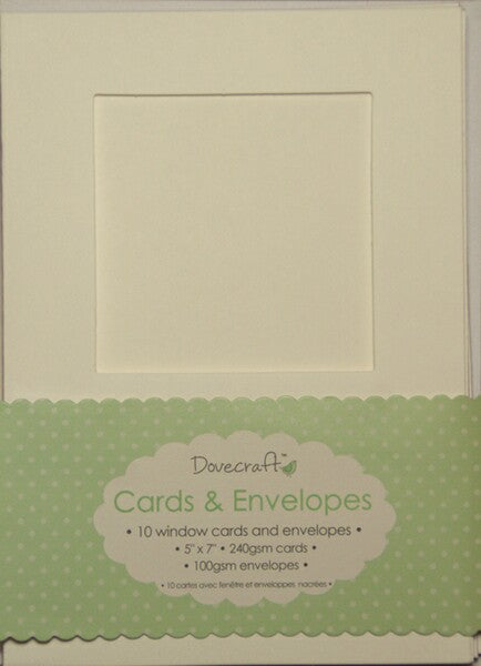 Trimcraft Square Window Card 5x7card & Envelope Pack