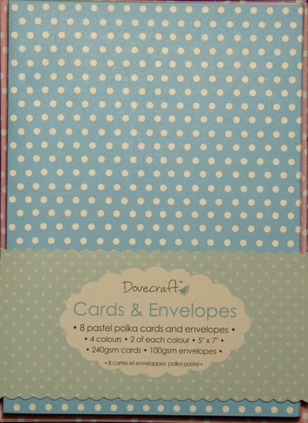 Trimcraft Polka Rectangle Card & Envelopes