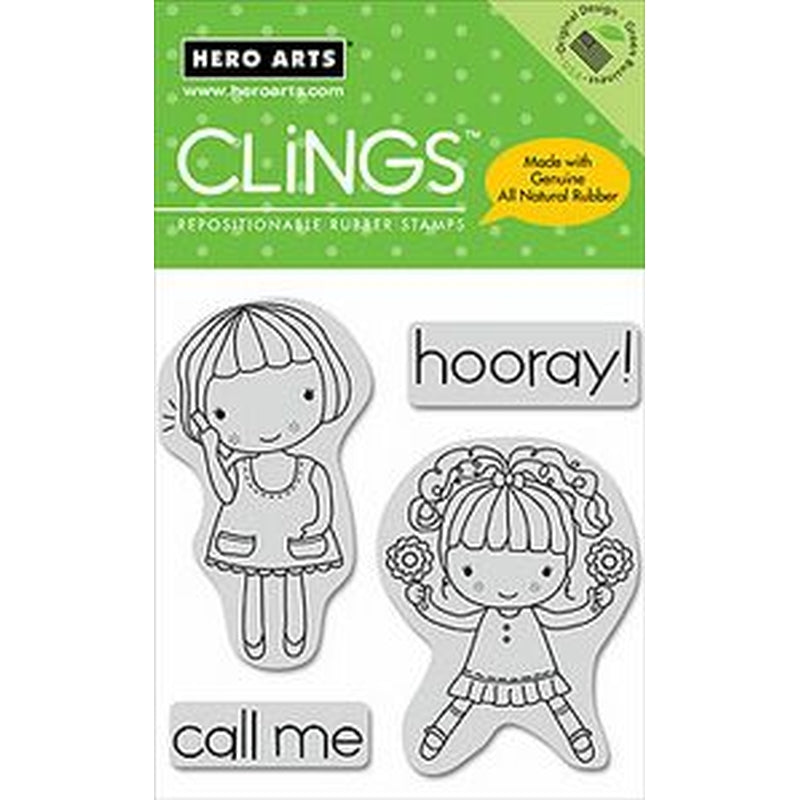 Hero Arts Happy Girls (4 Images) (4.75x4