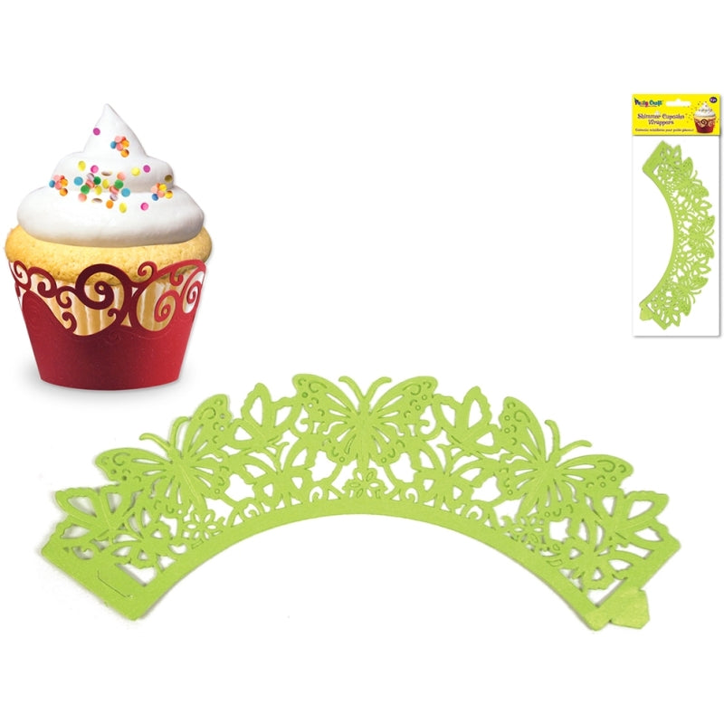Cupcake Wrappers Butterflygrn3 X Packs Of 6