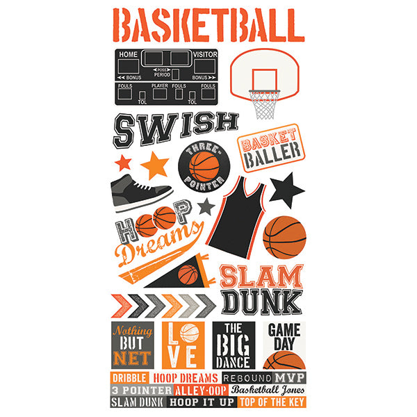 Simple Stories 6x12 Sticker Basketball