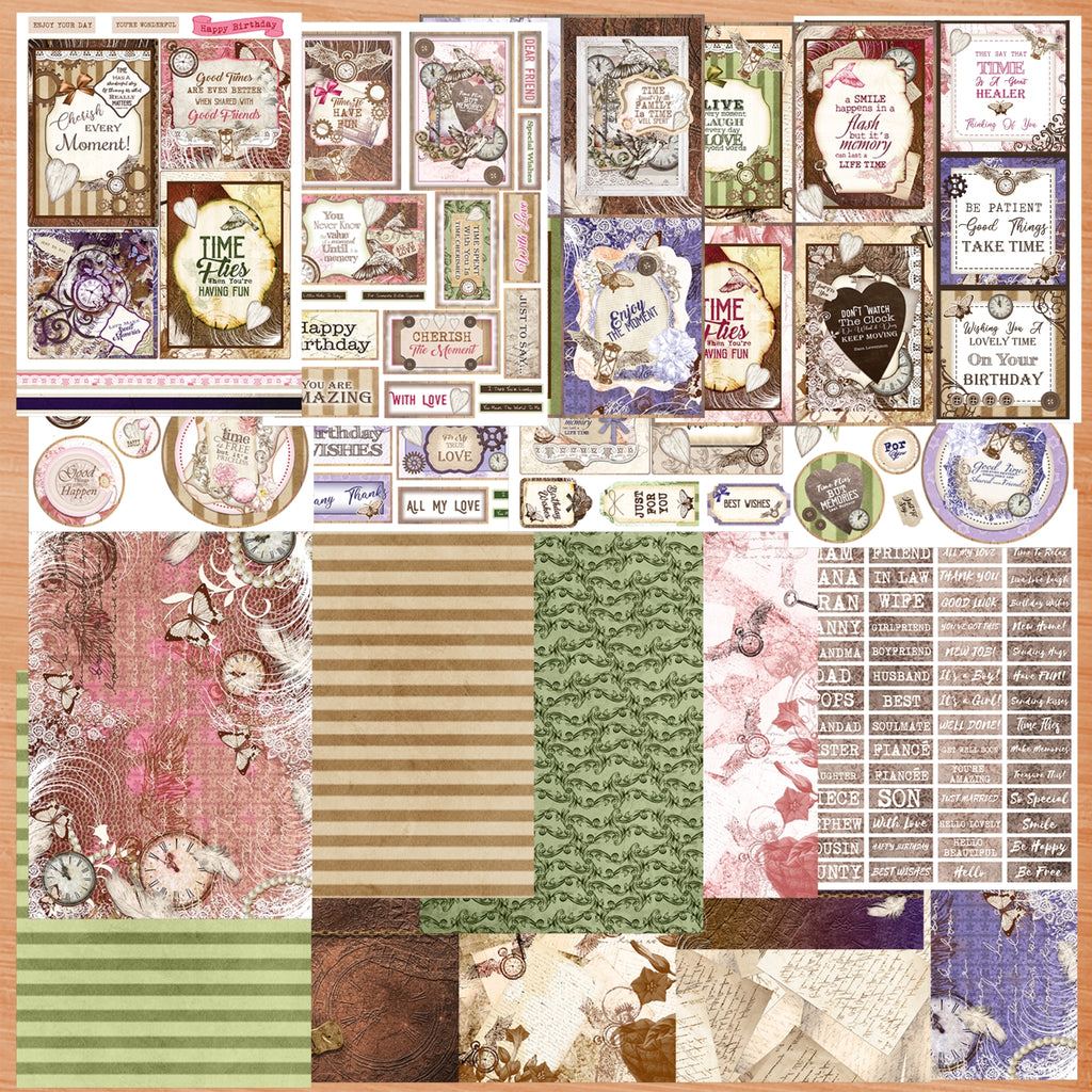 Sweet Dixie - Time Flies Sentiment Toppers Card Kits