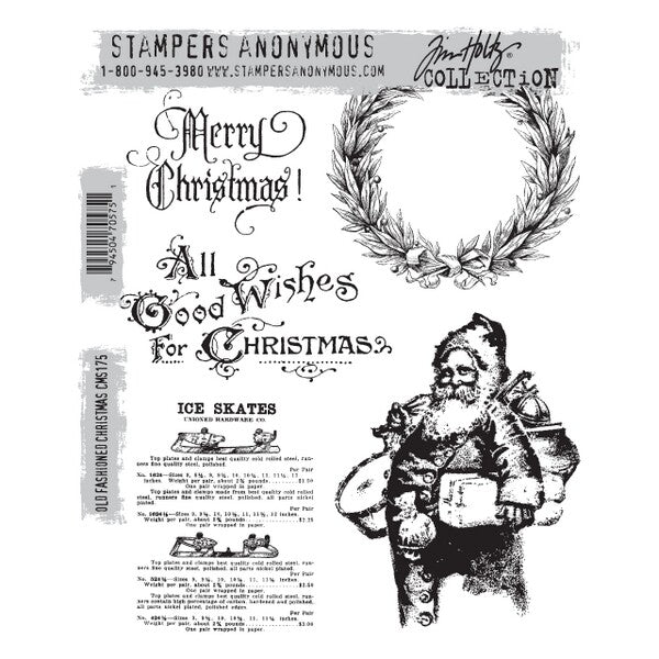Art Gone Wild Old Fashioned Christmas Cling Stamps
