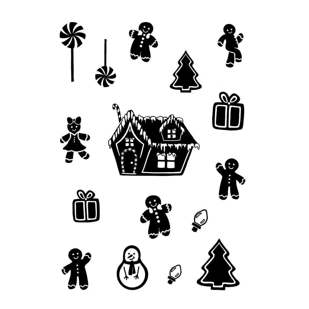 Card-io Combinations Gingerbreads A7 Clear Stamp Set