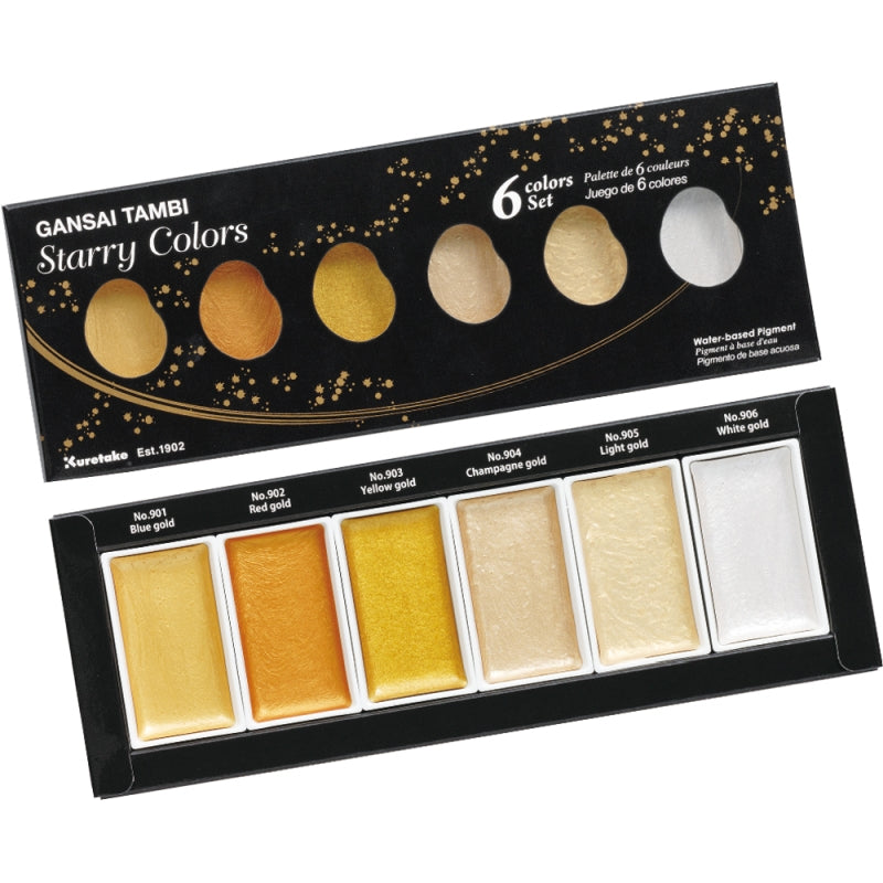 Kuretake Gansai Tambi Starry 6 Colour Set - Starry