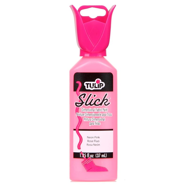 Tulip Slick Neon Pink Fabric Paint - 1.25oz