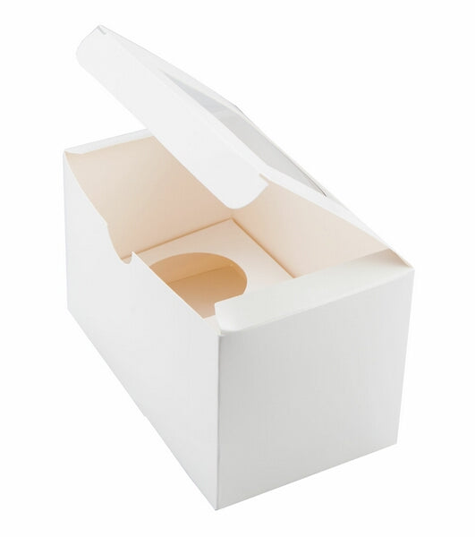 Bakers Toolkit One White Cupcake Box Holds 2