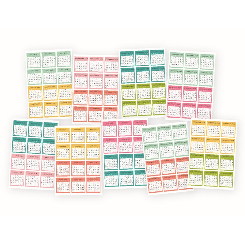 Pukka Pads Mini Monthly Calendar Stickers Set
