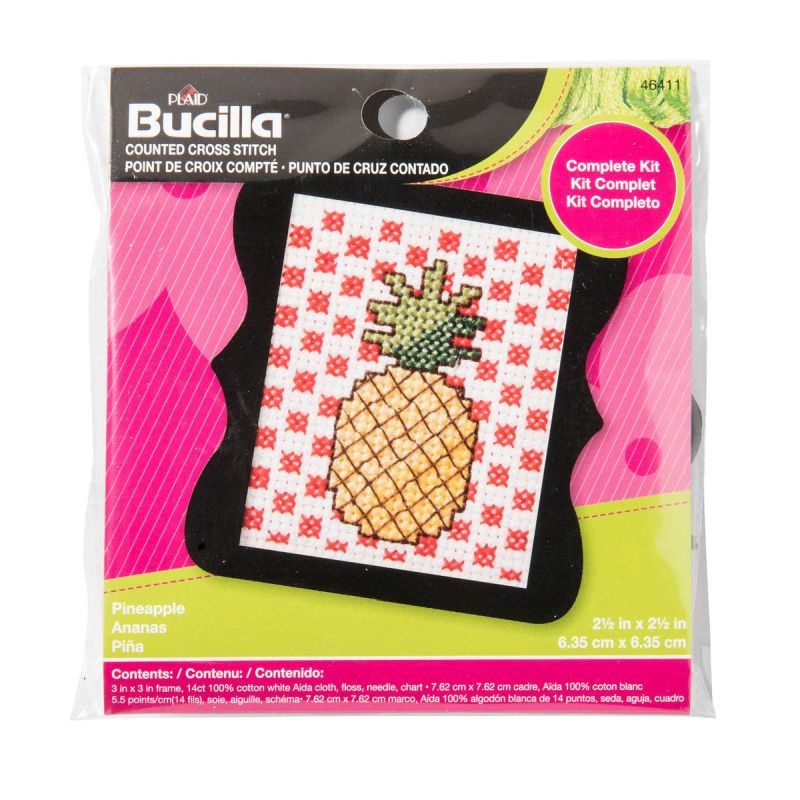 Pineapple Beginners Mini Cross Stitch Kit